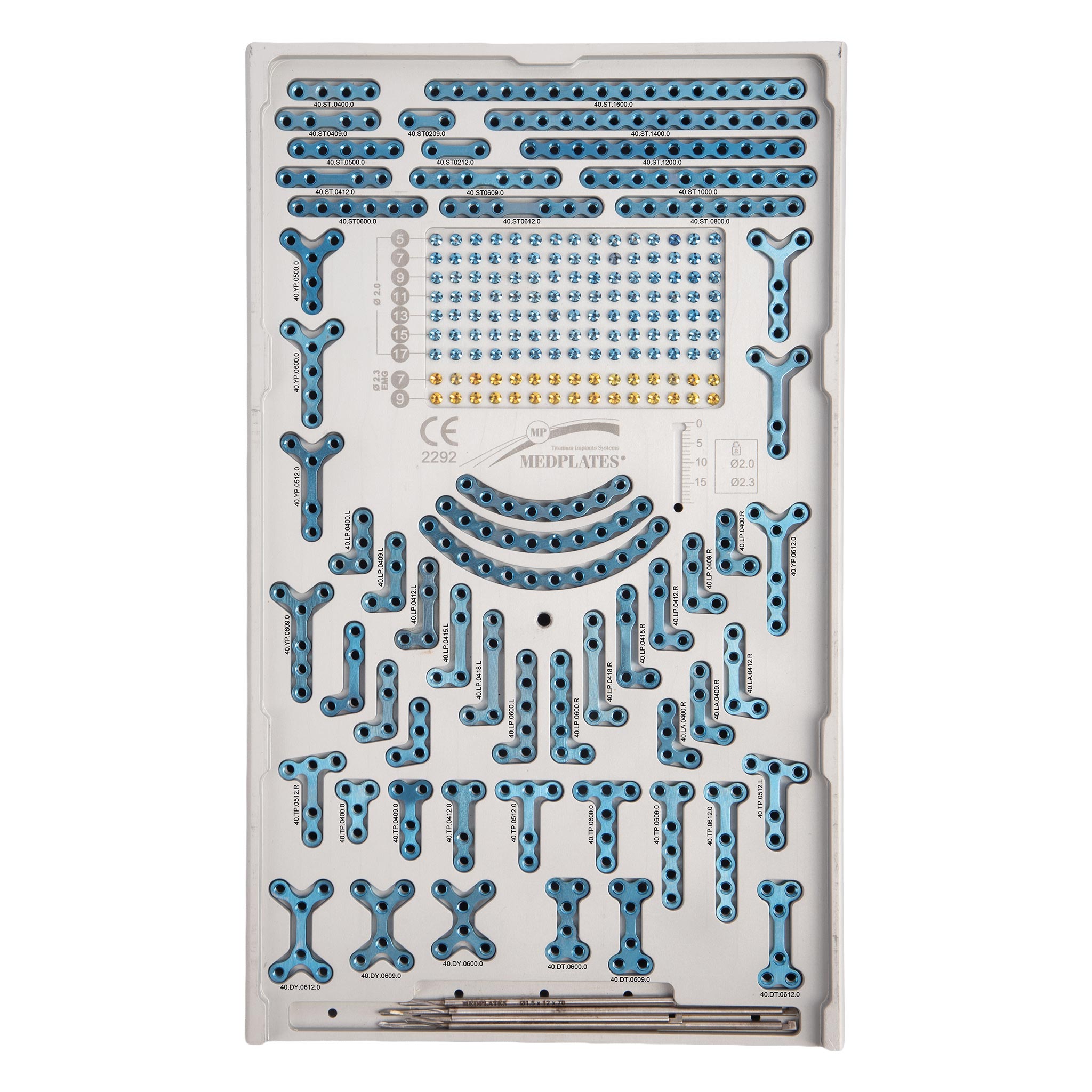 Ø2.0 mm TİTANYUM MİNİ KİLİTLİ PLAK & VİDA SETİ